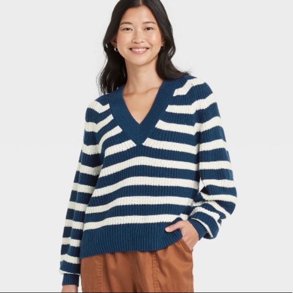 Women's V-Neck Pullover Sweater - A New Day